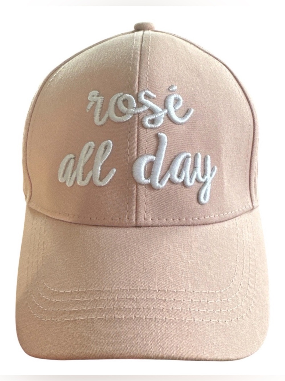 'Rosé All Day' Pink Women's Baseball Cap